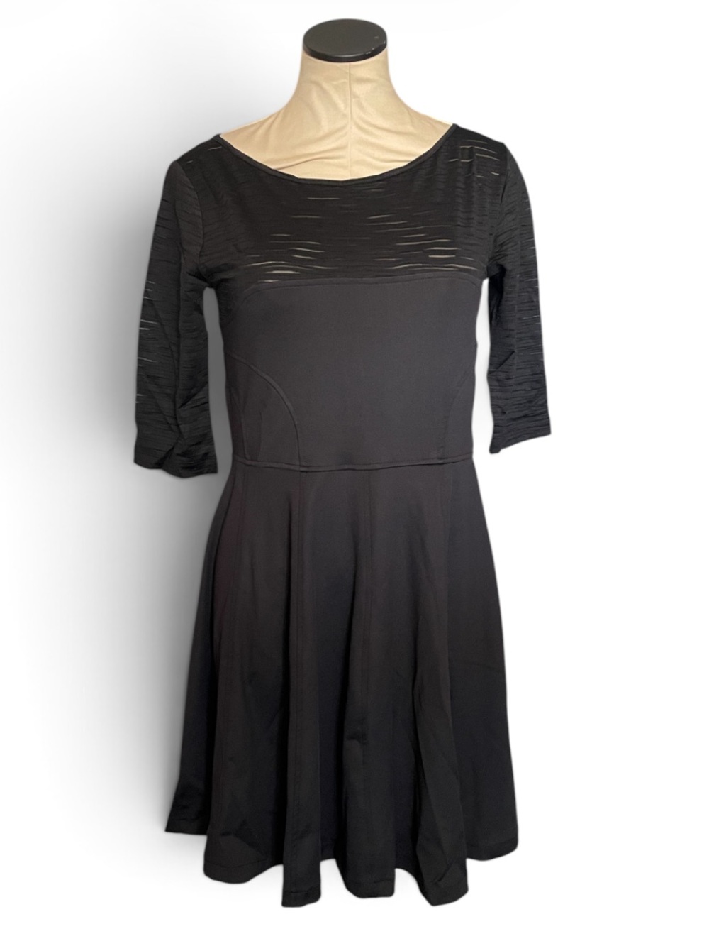 French Connection Black Agney Panelled Dress